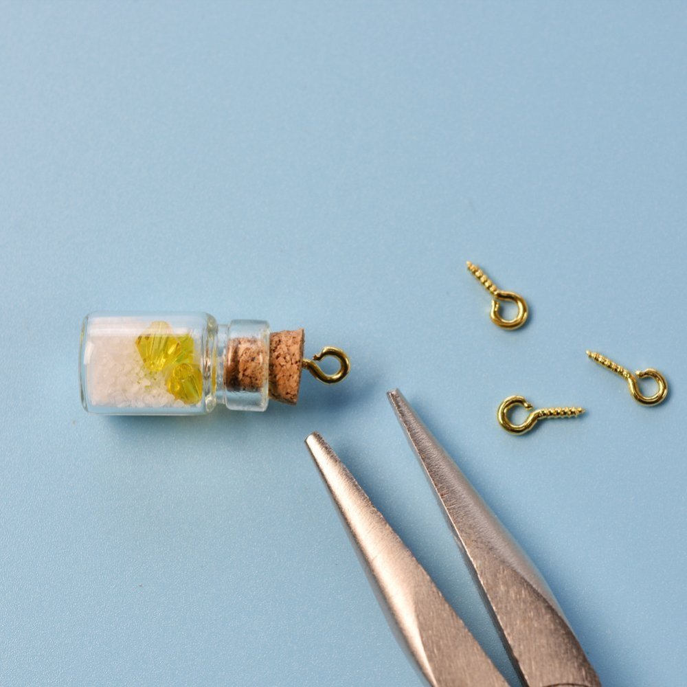 930pcs gold tone screw peg bails, 8x4mm