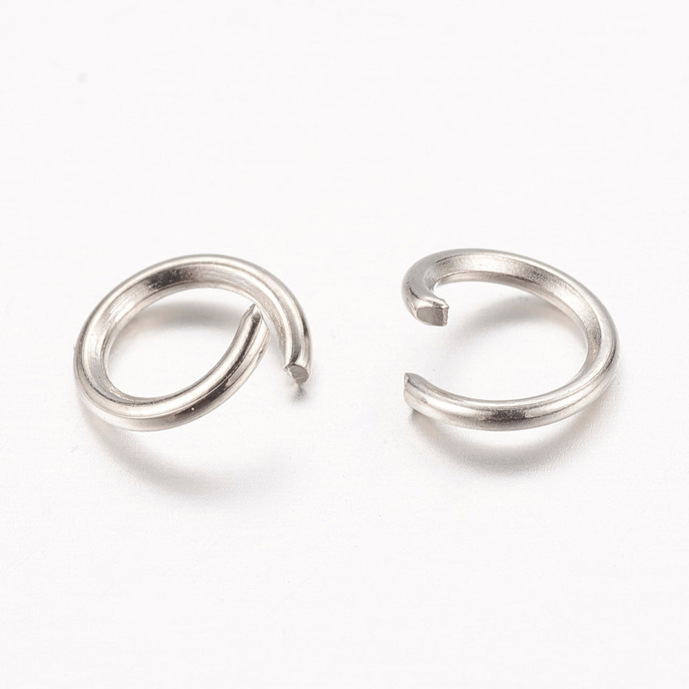 500pcs silver tone 6mm open iron jump rings