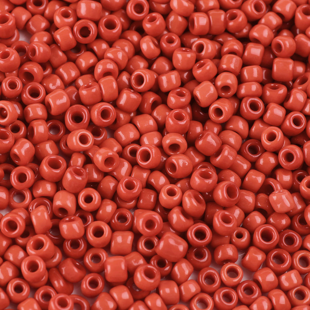 4mm red glass seed beads, 50g - 1kg