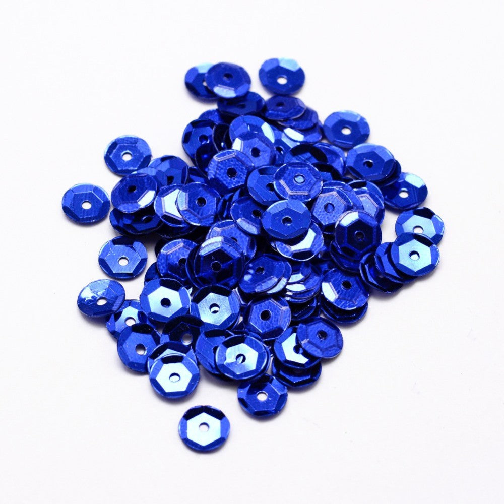 4-5mm mixed cup sequins, 15g pack blue / magenta