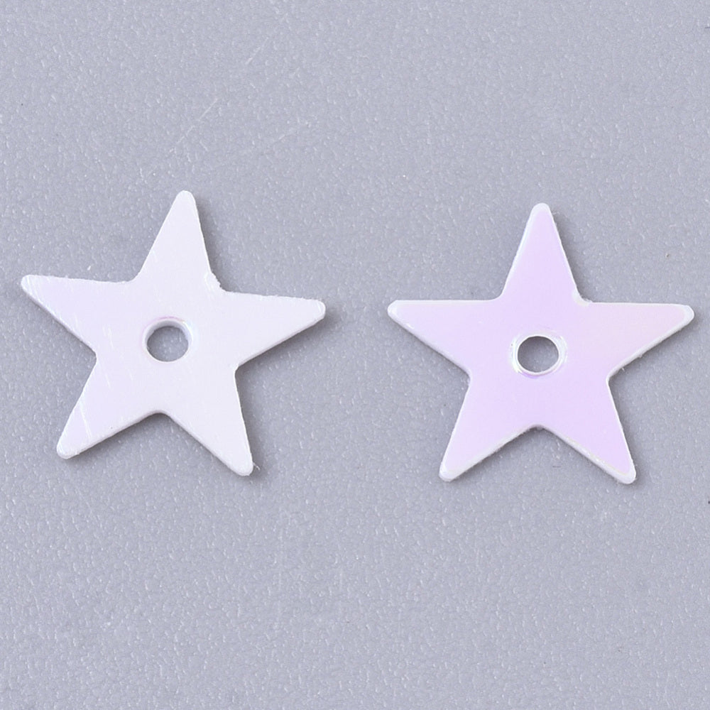 7mm pale pink pearlised star sequins, 15g pack (1,600pcs approx.)