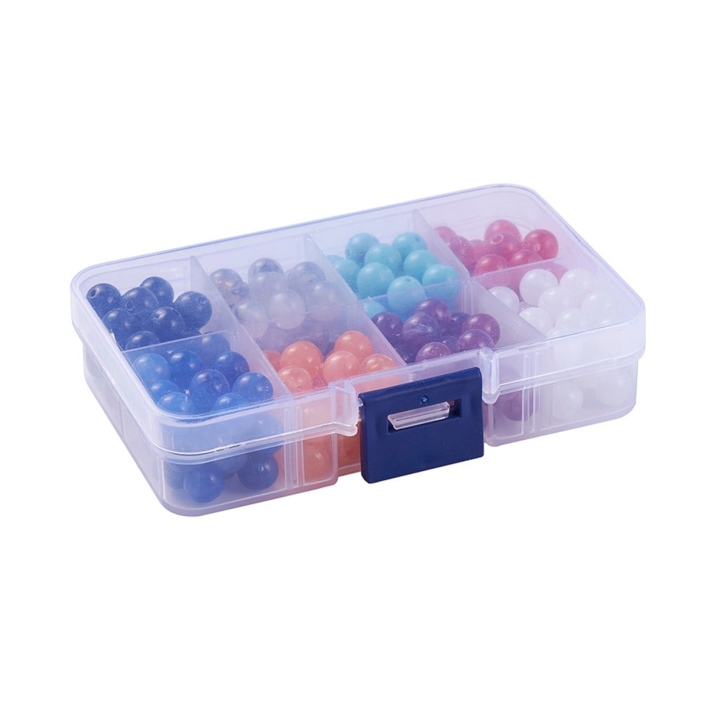 200pcs 8mm imitation gemstone beads in box, 2mm hole