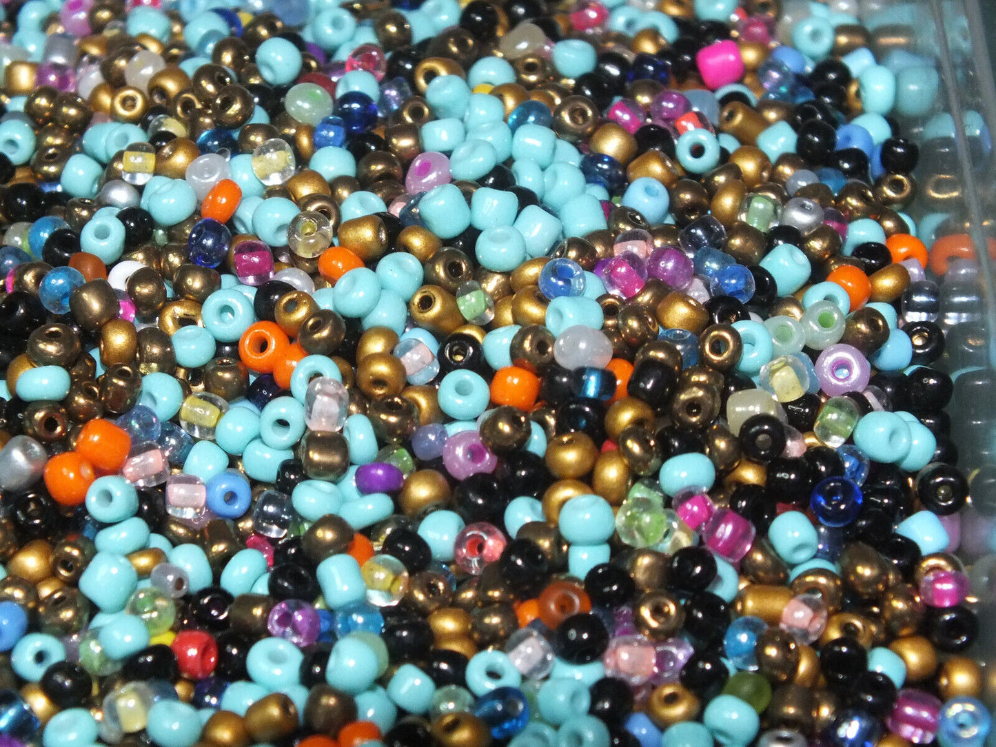 4mm Atlantis mix glass seed beads, 50g - 1kg