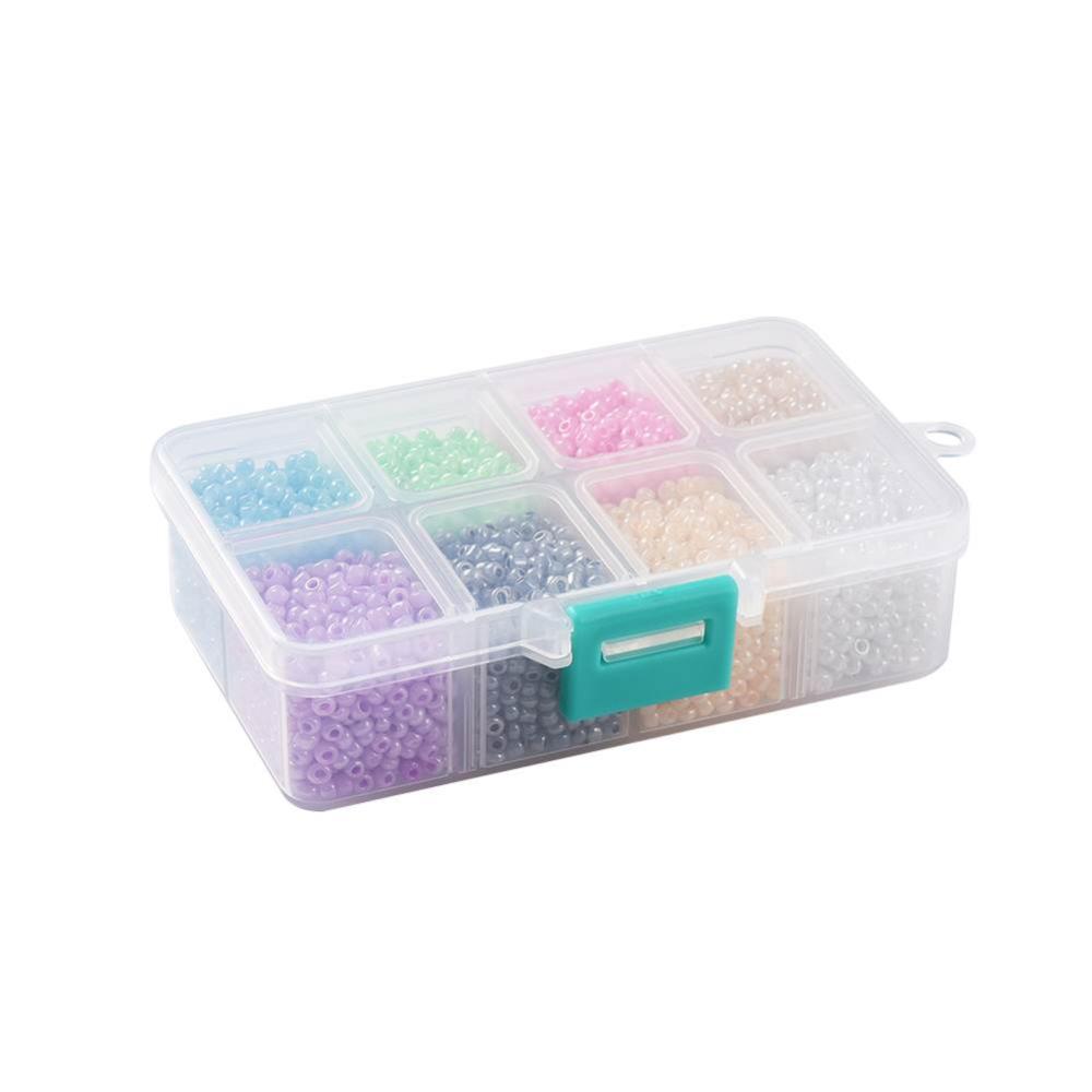 230g Seed bead selection, 3mm pearlised mix