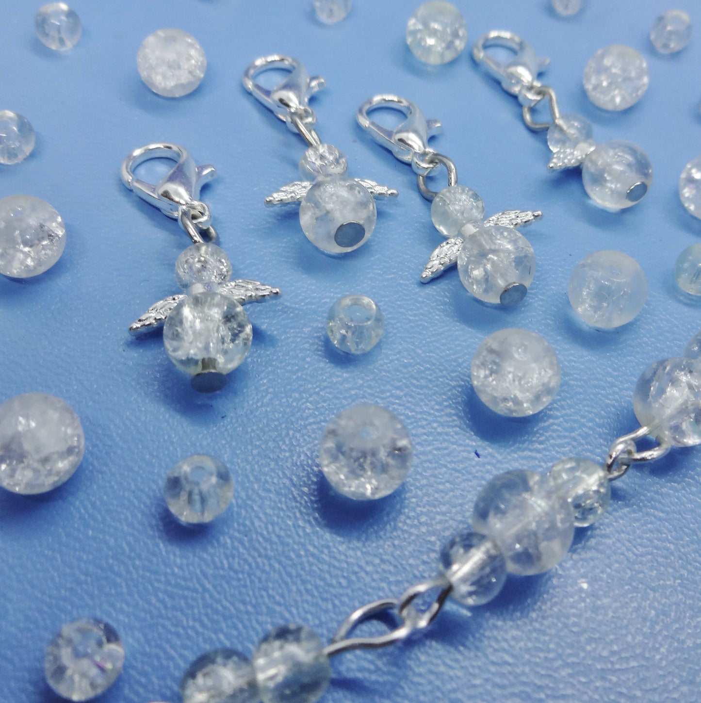 DIY Beading Kit - Angels & Glacier Bracelets. Learn fun new bead craft skills - with full colour instructions, tools + everything you need!