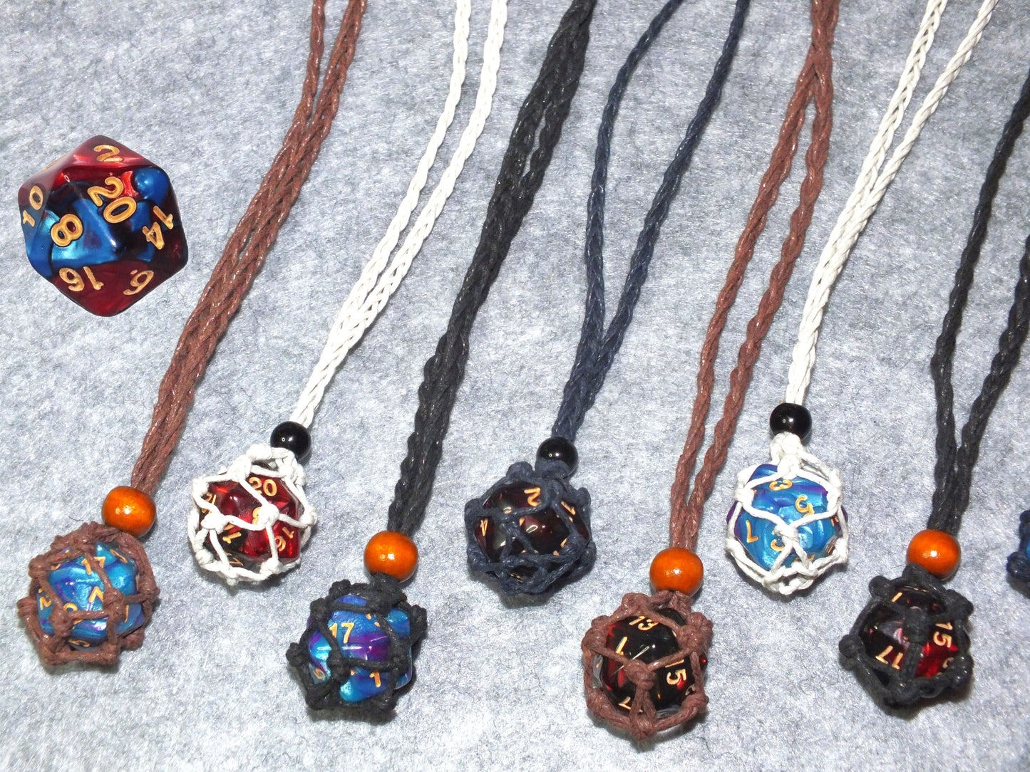 Wearable DICE JAIL plus d20 - Choose your necklace / dice combo & punish your Nat 1!