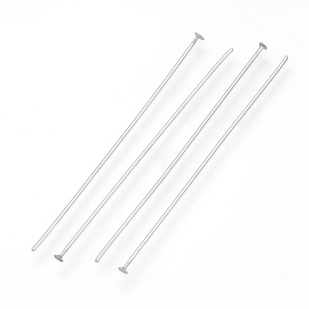 200pcs dark silver tone 30mm iron head pins