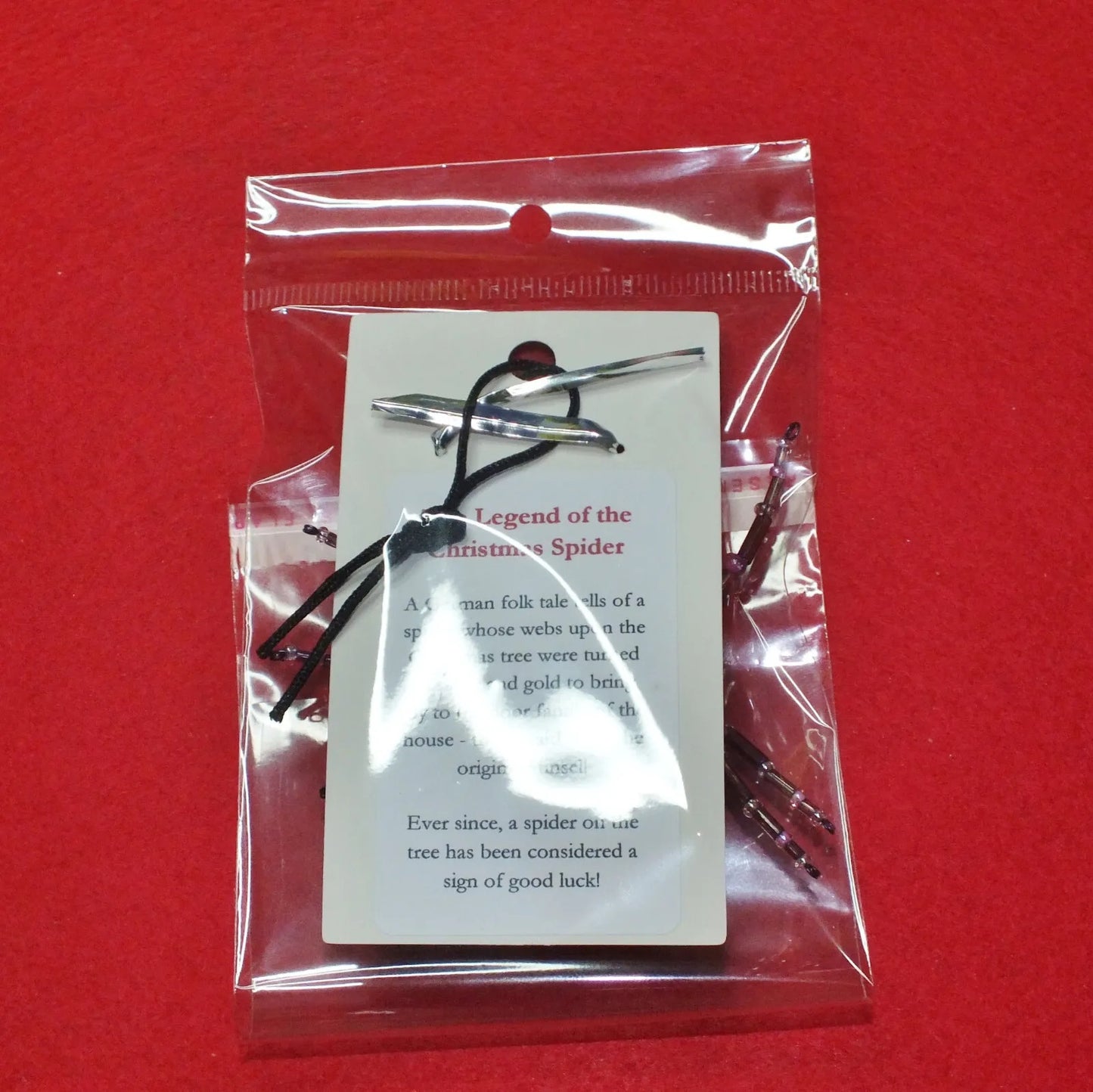 Christmas spider hanging tree charms with folk tale story card