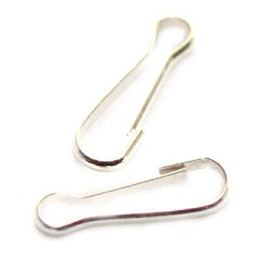 200pcs hook clasps - silver tone, 10mm