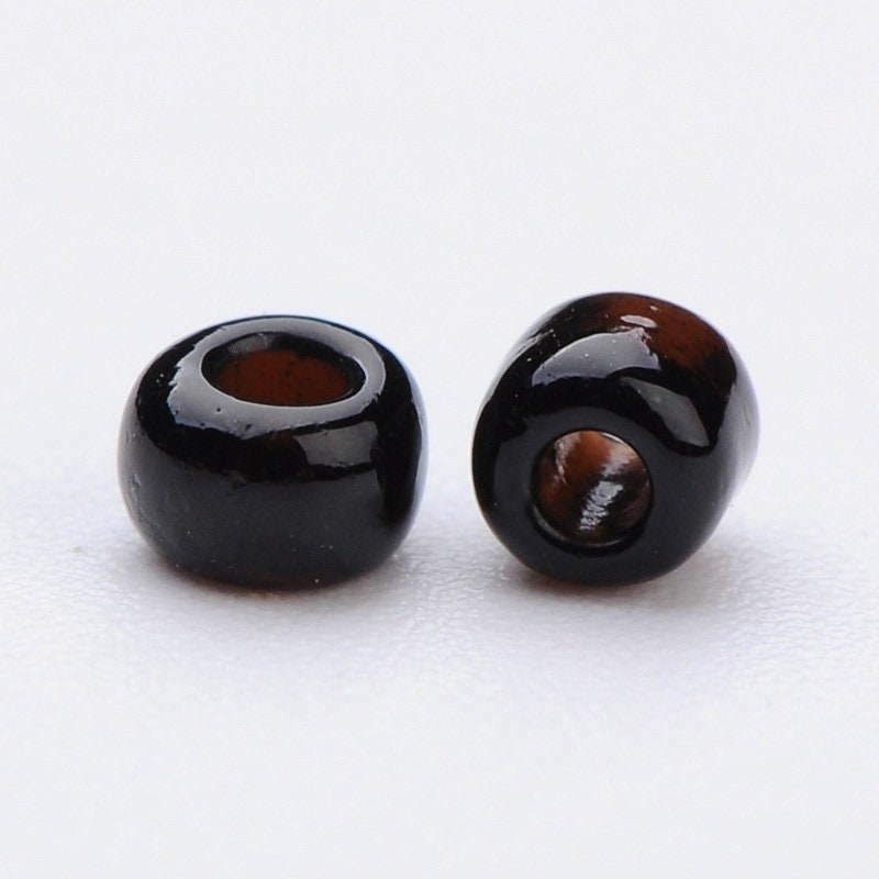 3mm black glass seed beads, 50g - 1kg