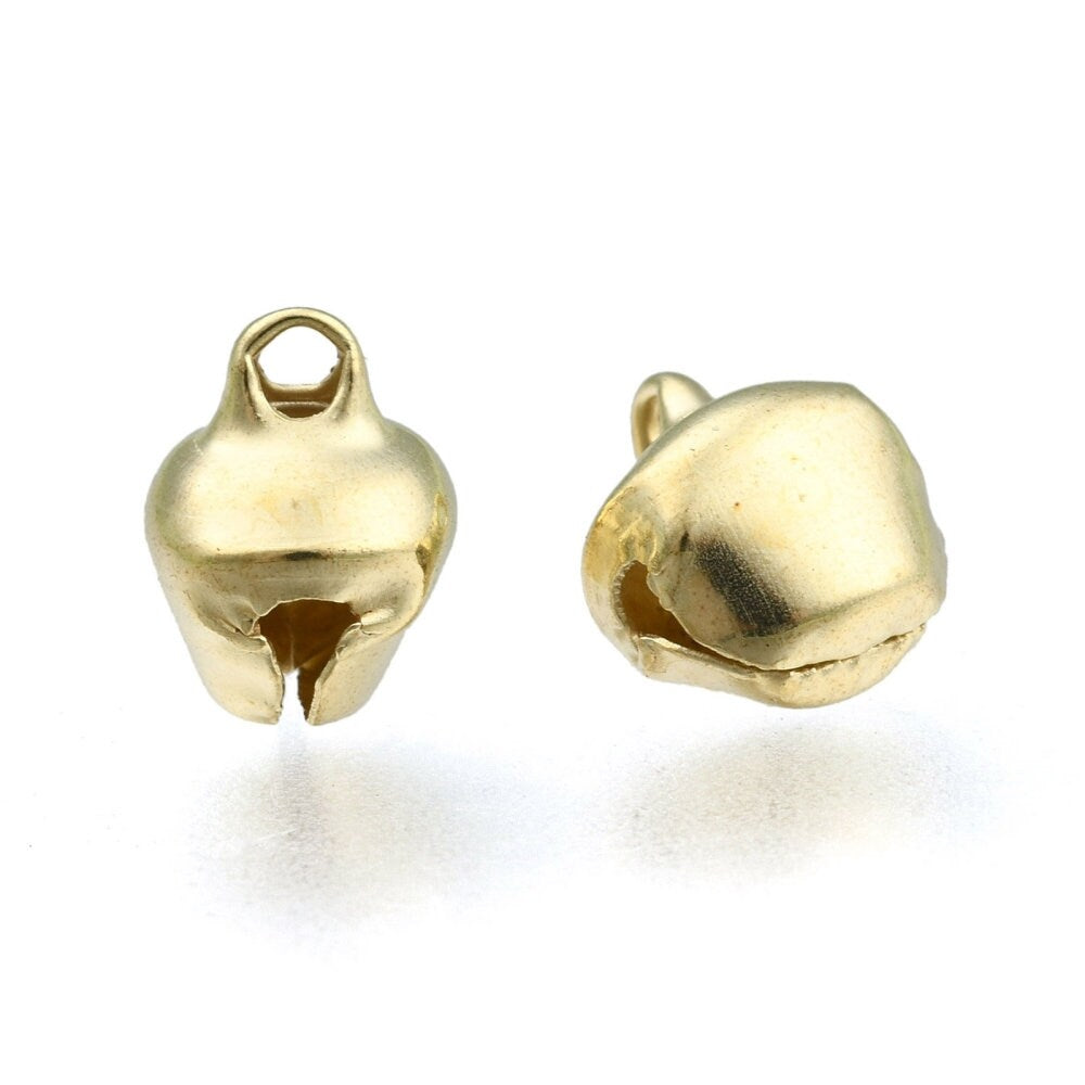 100pcs gold tone bell charms, 9.5mm