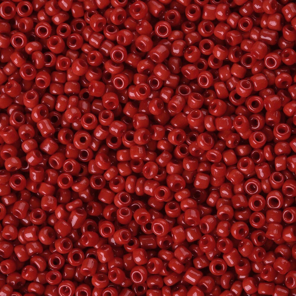3mm crimson red glass seed beads, 50g