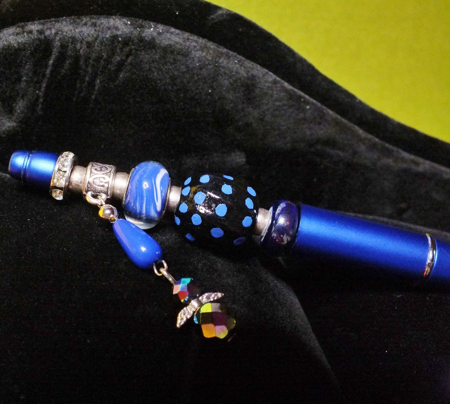 Handmade beaded pens with dangle charms