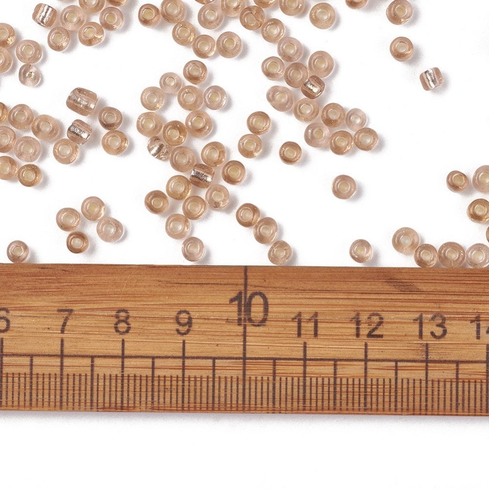 4mm Peru brown glass seed beads, 50g