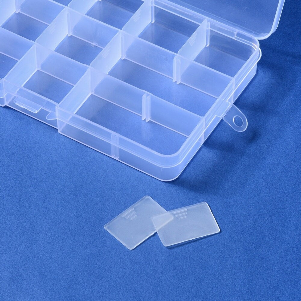 1500pc glass bicones in box, 4mm