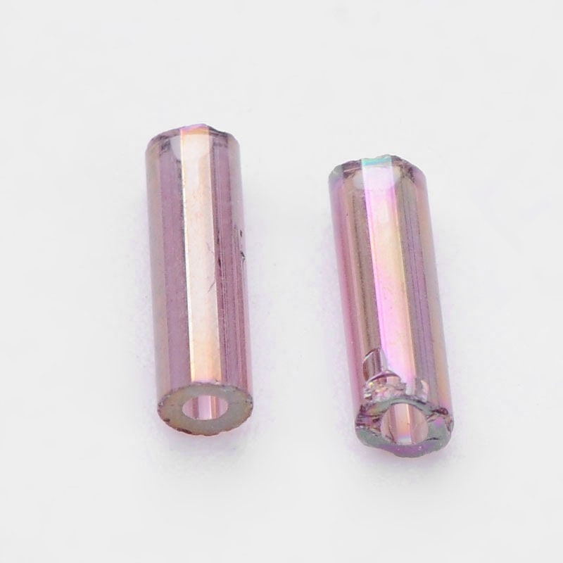 Purple 6mm glass bugle beads, 50g-1kg