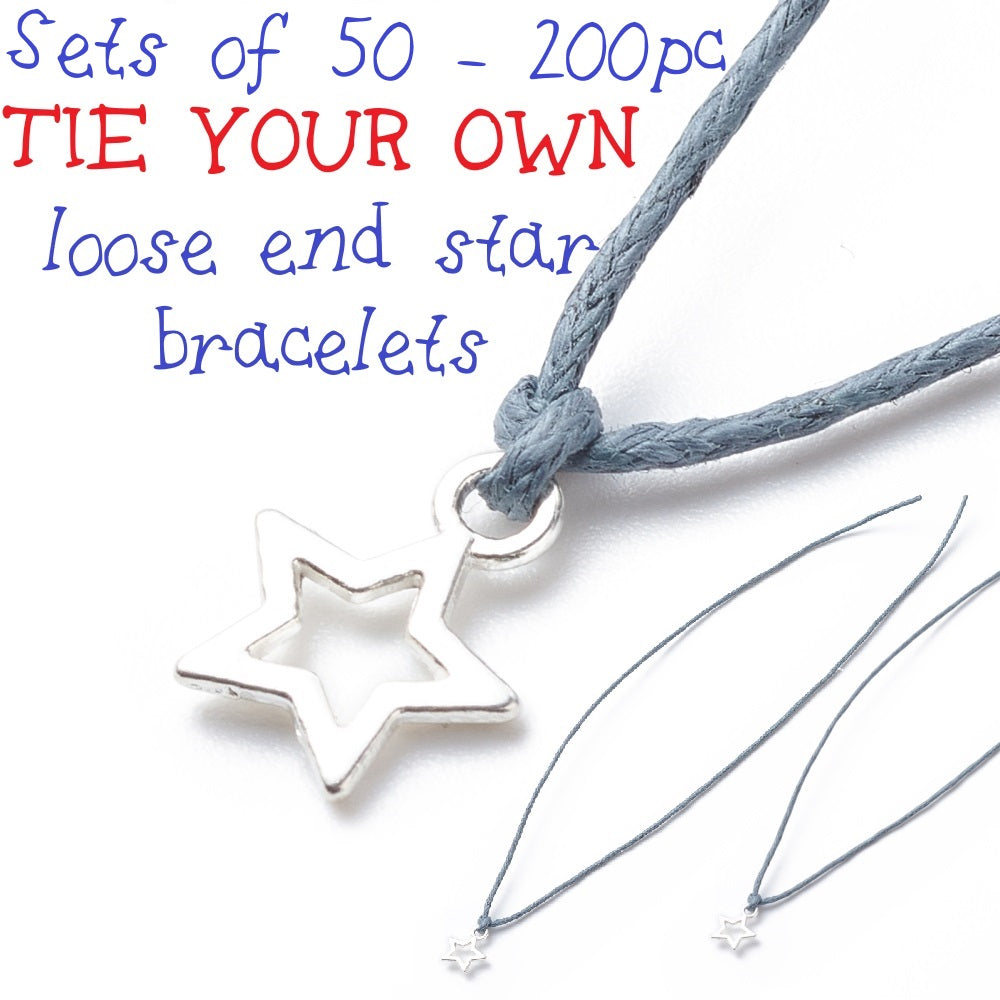 50 - 200 'Tie Your Own' loose end cord friendship bracelets