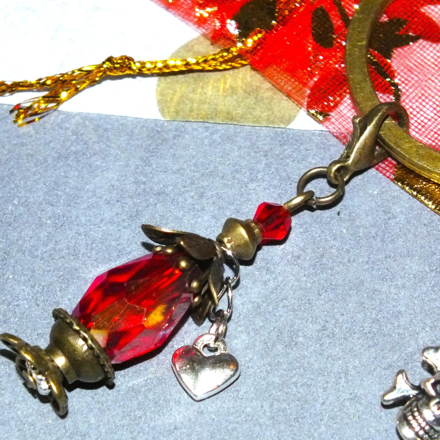 2x Handmade Love / Poison Potions on a Keyring - Your choice of charms
