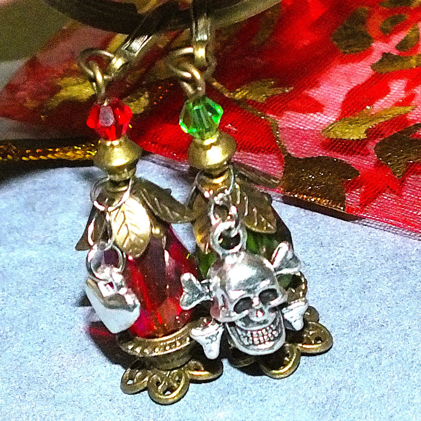 2x Handmade Love / Poison Potions on a Keyring - Your choice of charms