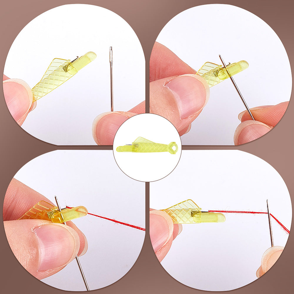 12 x Fish needle threaders, sewing & embroidery tools
