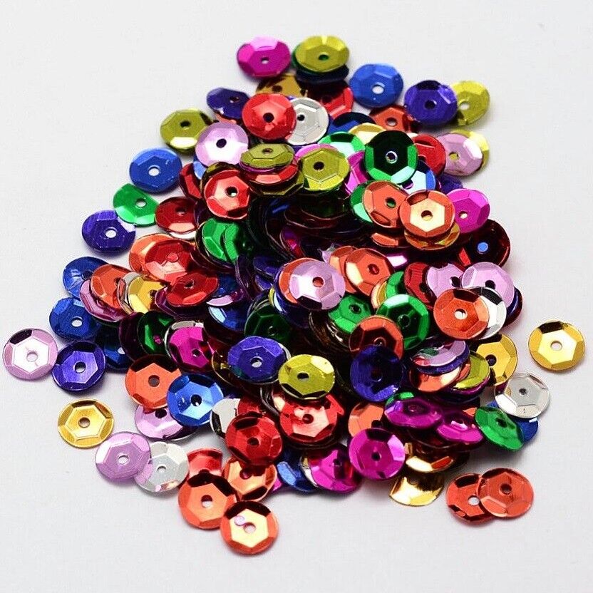 10mm mixed cup sequins, 15g pack (500pcs approx.)