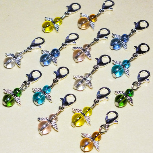 14-70pcs Handmade Glass Plated Guardian Angel Dangle Charms