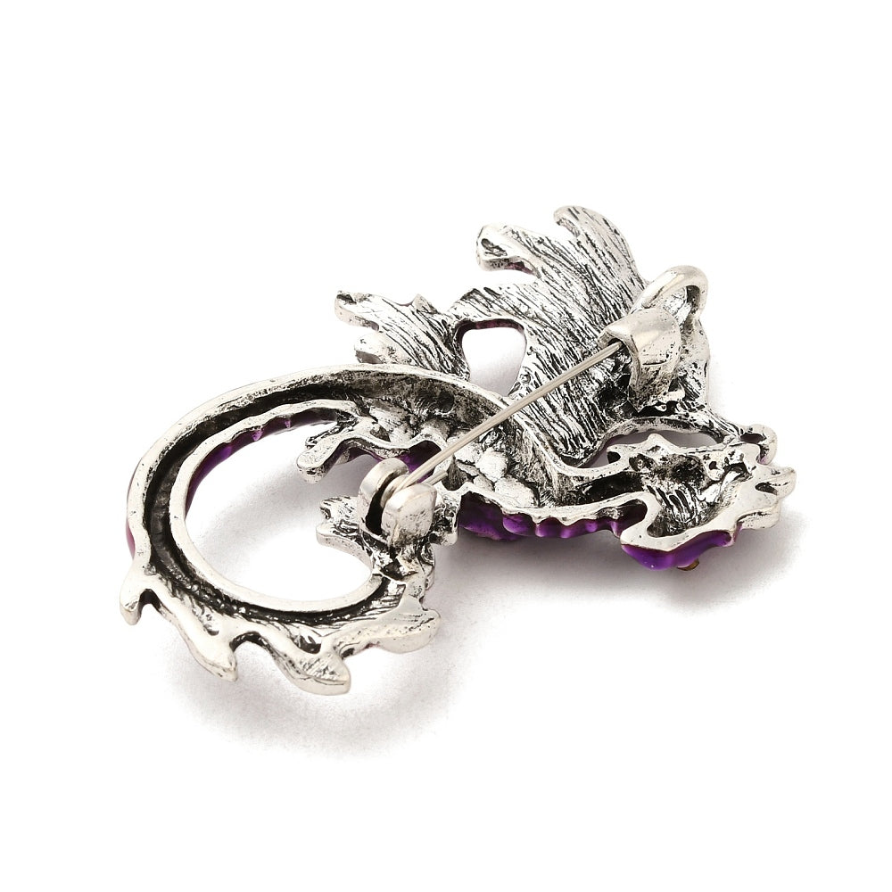 Flying Dragon Brooch - choose colour & style