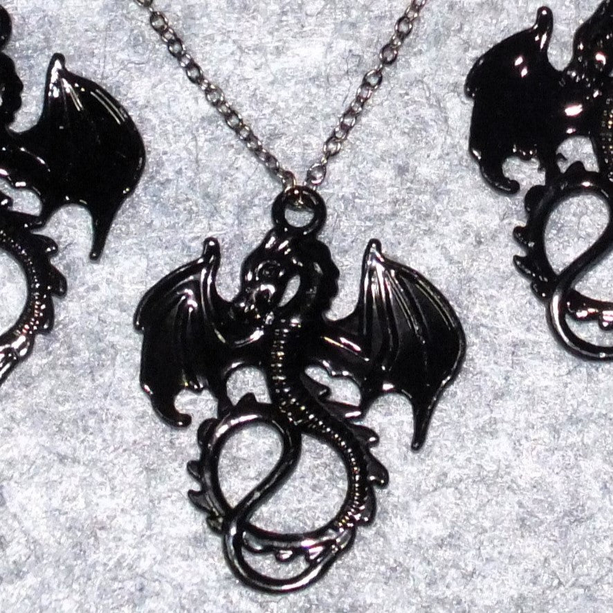 1 - 6 DRAGON dangle charms on chain - Lovely gift for your DnD / TTRPG group or DM!