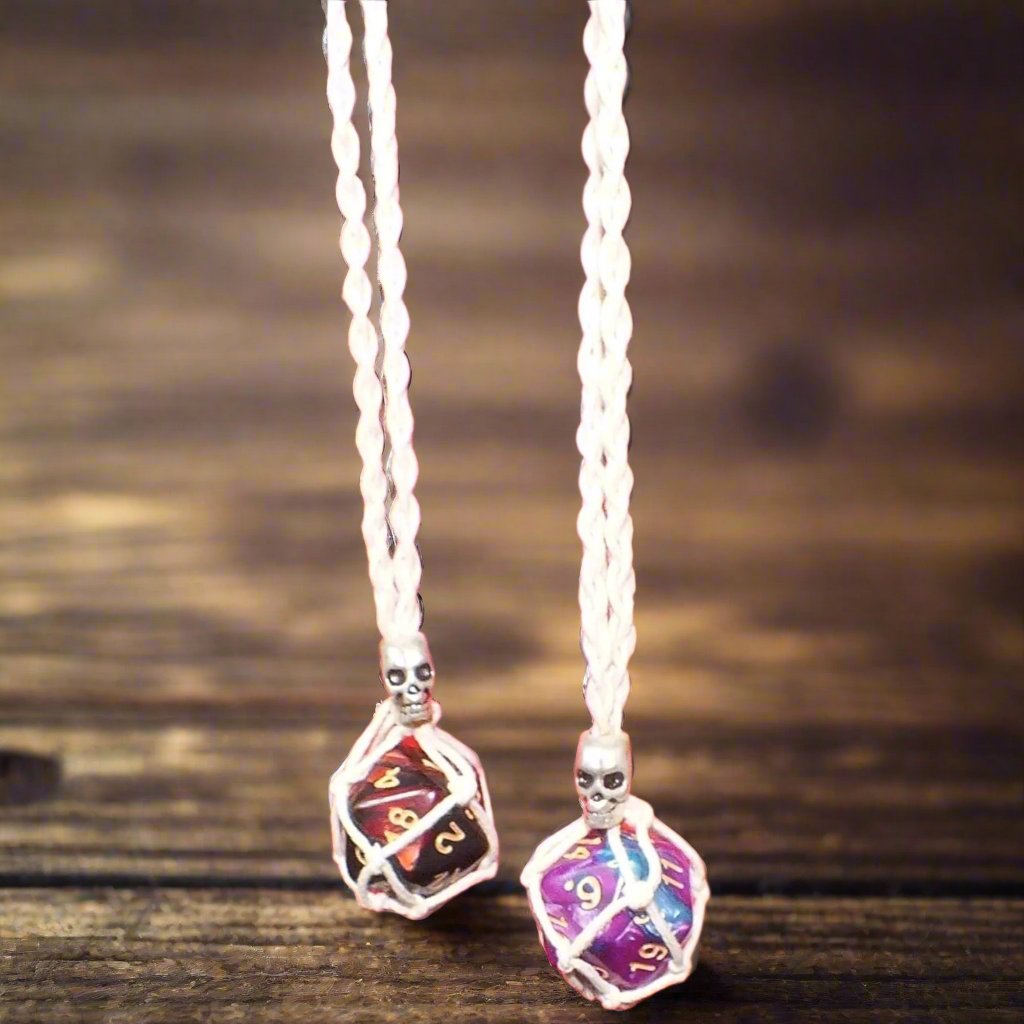 Wearable DICE JAIL plus d20 - Choose your necklace / dice combo & punish your Nat 1!