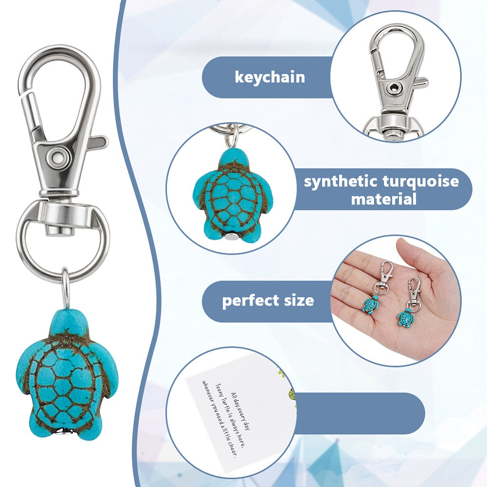 You're Turtley Awesome - Little Pocket Hug Turtle Keyring Gift with card in organza bag