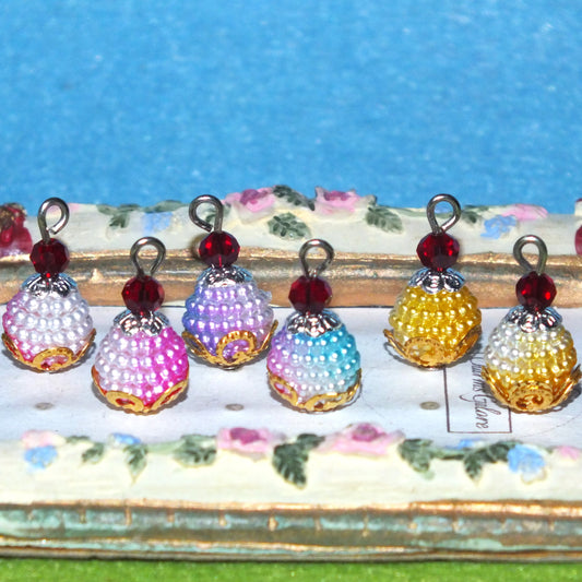 6pcs Handmade Birthday Cupcake Charms