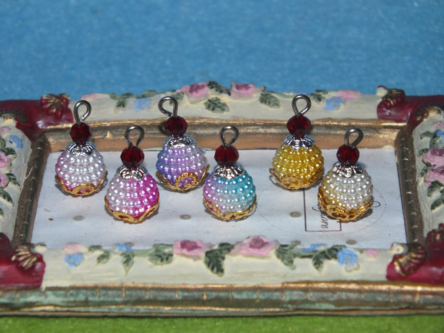 6pcs Handmade Birthday Cupcake Charms