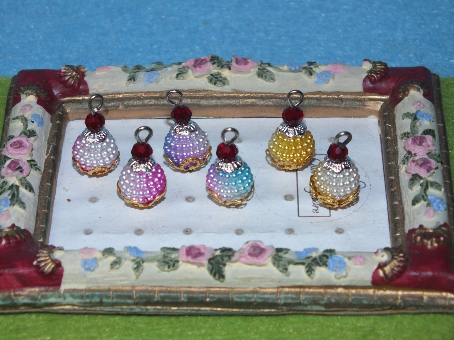 6pcs Handmade Birthday Cupcake Charms