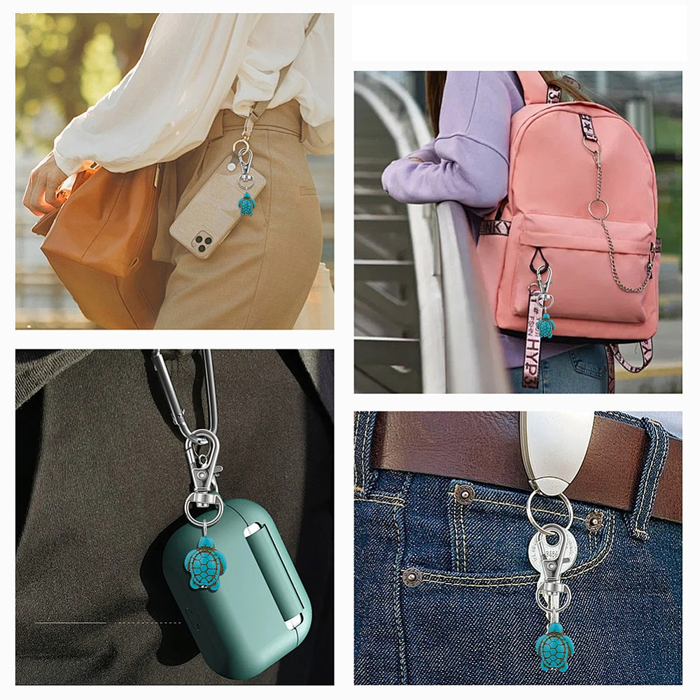 You're Turtley Awesome - Little Pocket Hug Turtle Keyring Gift with card in organza bag