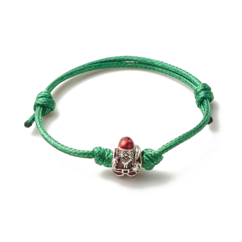 5 - 50 festive adjustable friendship charm bracelets, lovely Christmas gifts!