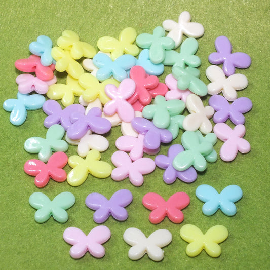 50pcs butterfly beads, 17.5mm x 12.5mm