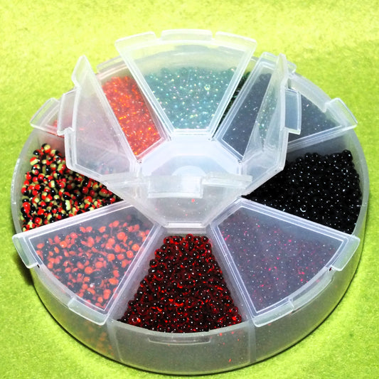200g seed bead 2mm Halloween mix selection box