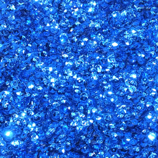 4mm blue cup sequins, 15g pack