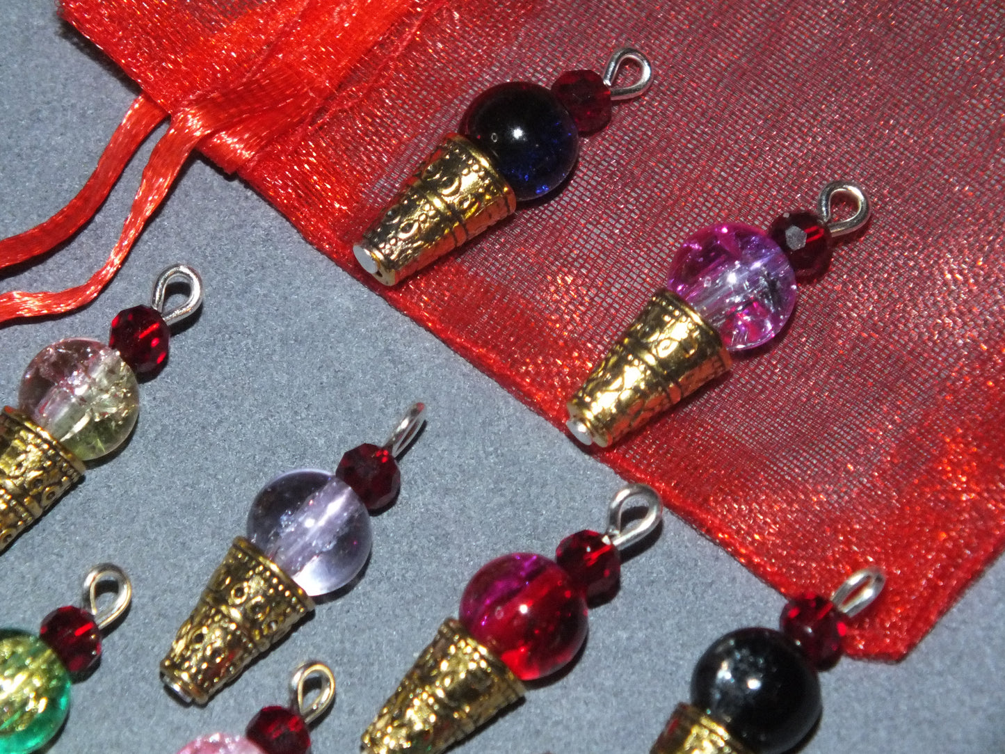 Handmade Ice Cream Cone Charms - also available as earrings!