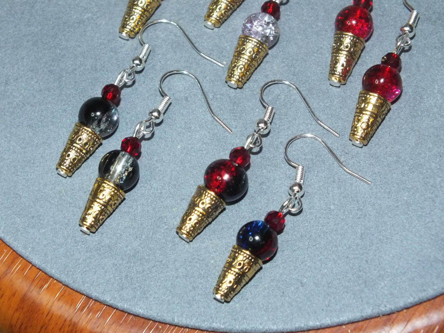 Handmade Ice Cream Cone Charms - also available as earrings!