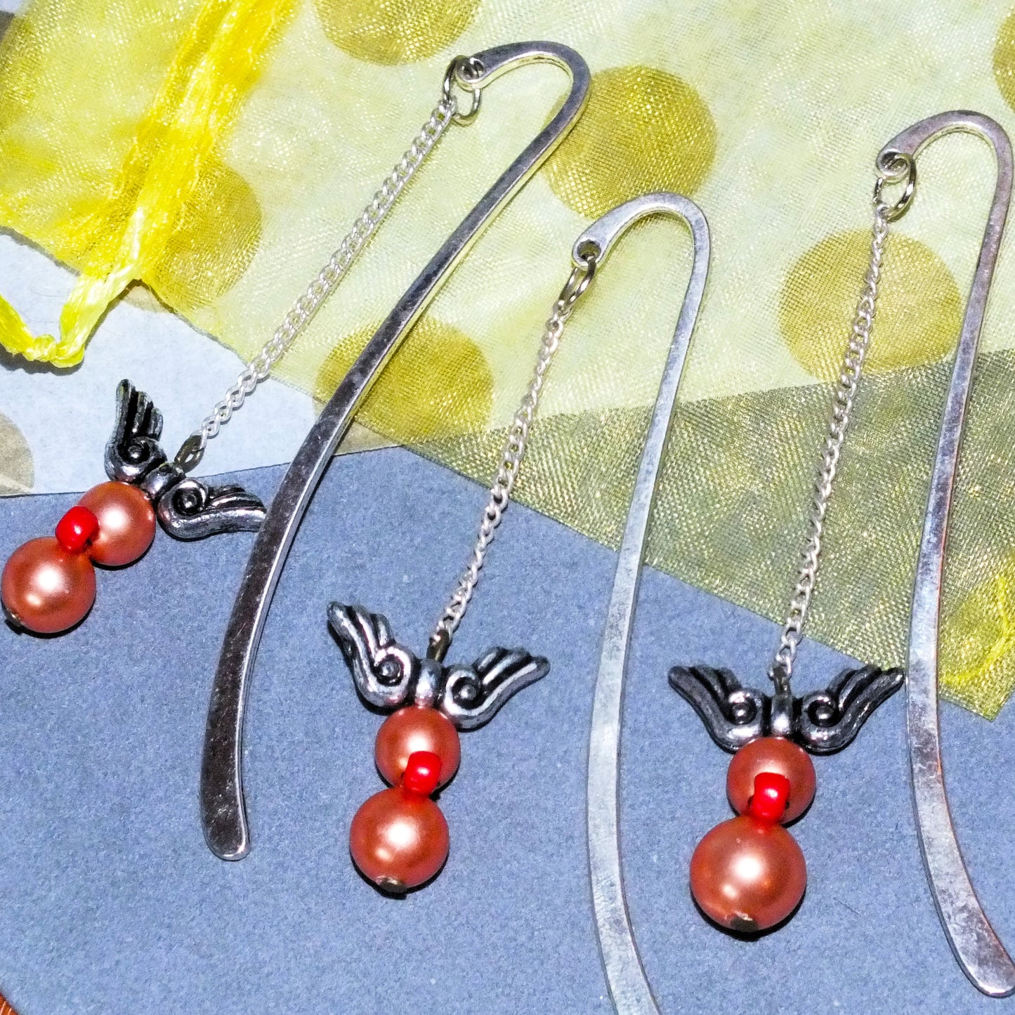 Set of 3 Handmade Reindeer Bookmarks