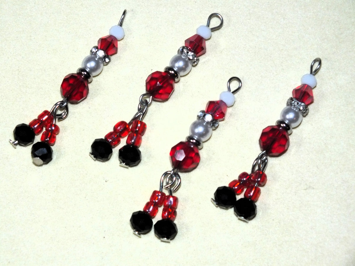 4pcs Handmade Glass Santa Claus Charms