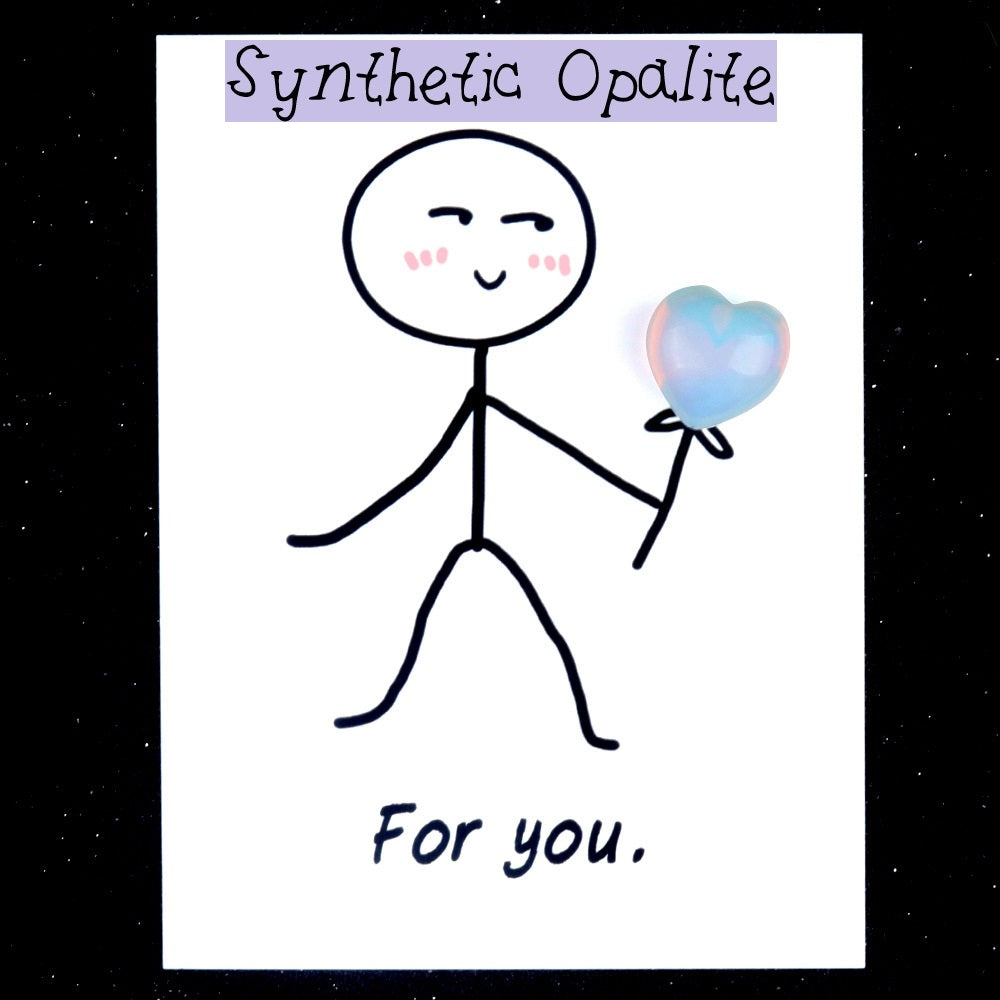 Gemstone heart pocket hug - friendship / love token (Flower style)