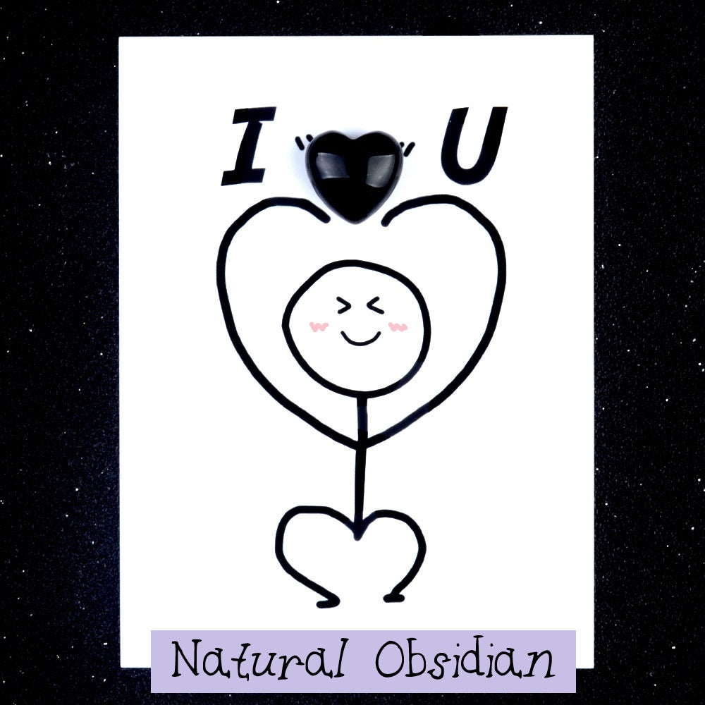 Gemstone heart pocket hug - friendship / love token (style #1)