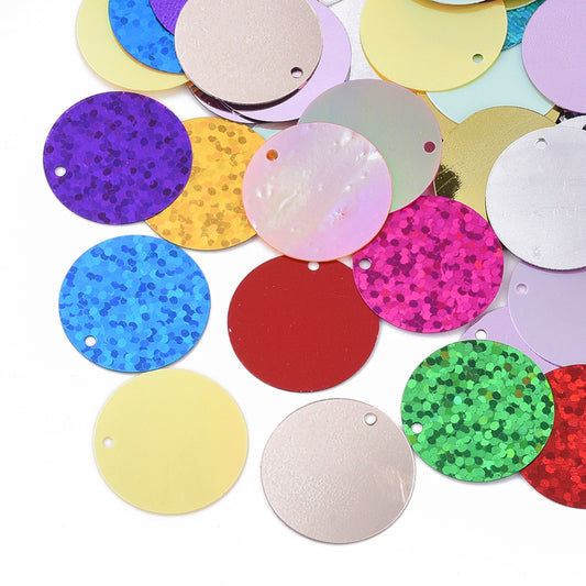 10g pack of large round laser sequins, 19.5mm (approx. 150pcs)