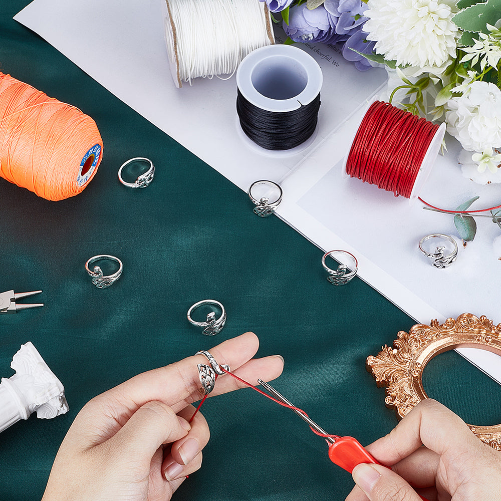 10pcs Decorative Peacock Crochet Knitting Yarn Tension Hook Rings
