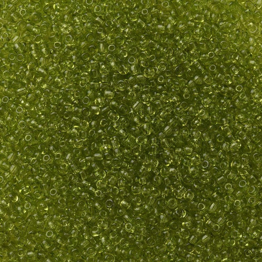 2mm translucent moss green glass seed beads, 50g - 1kg