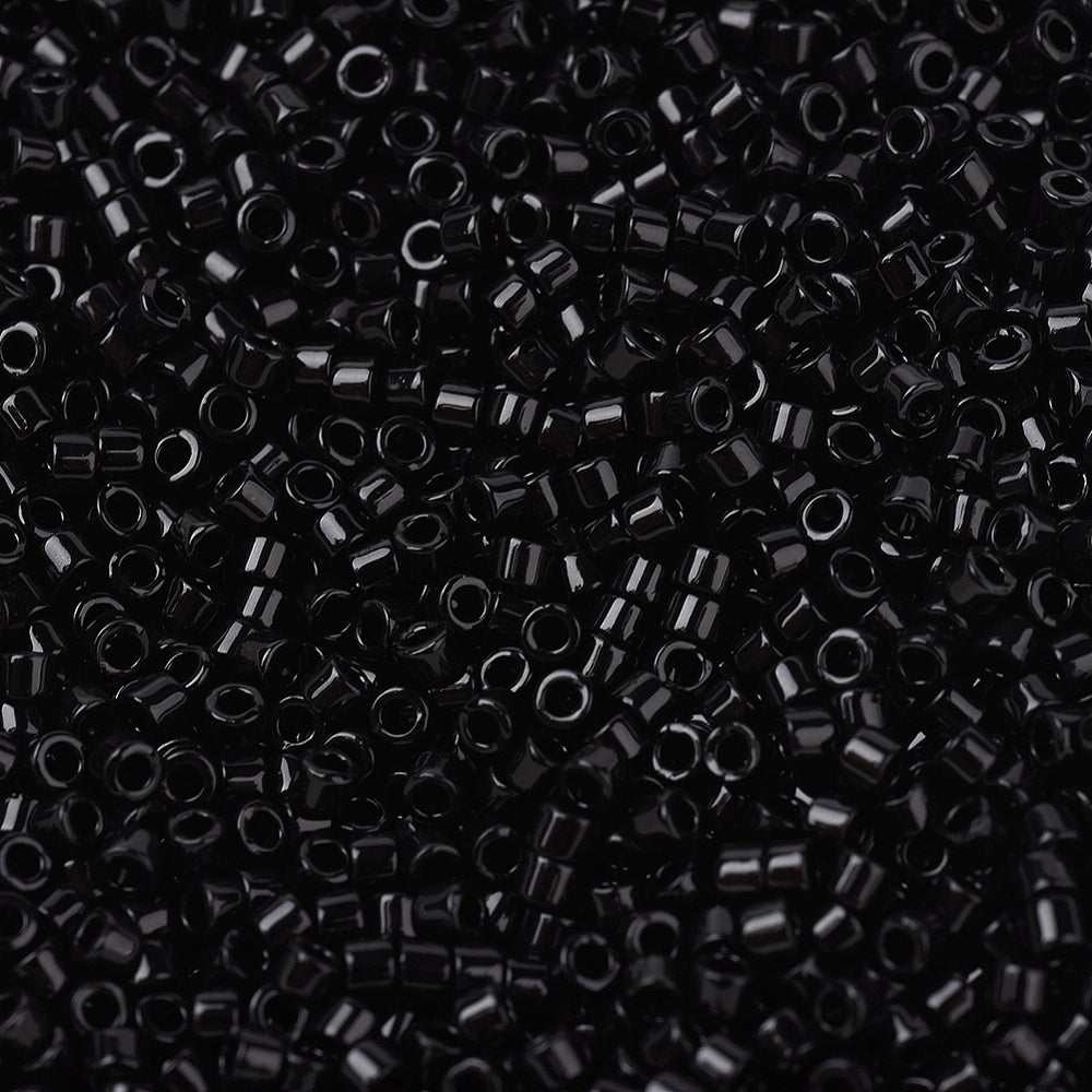 DB0010 Opaque Black - 5.2g Miyuki 11/0 Delica glass seed beads