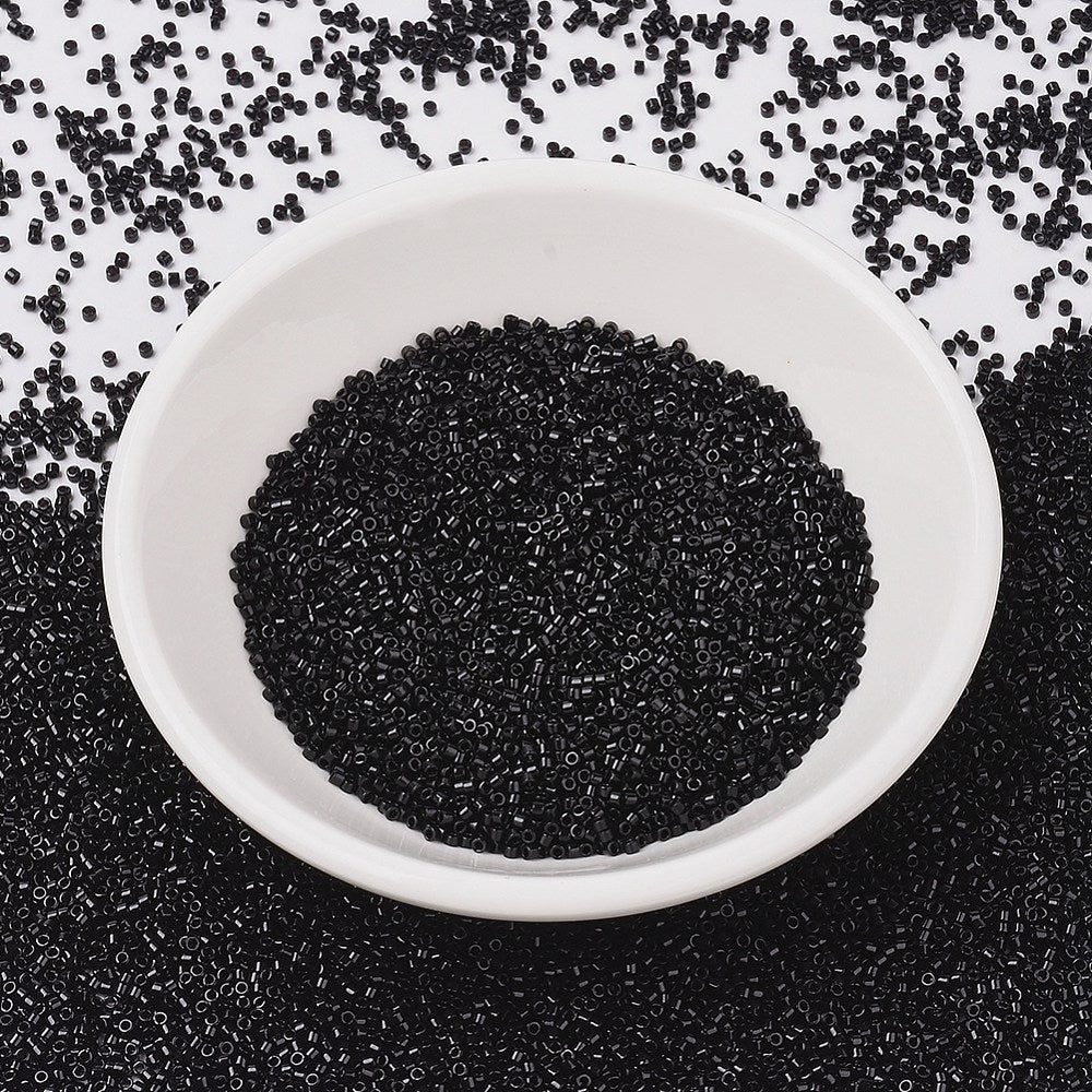 DB0010 Opaque Black - 5.2g Miyuki 11/0 Delica glass seed beads