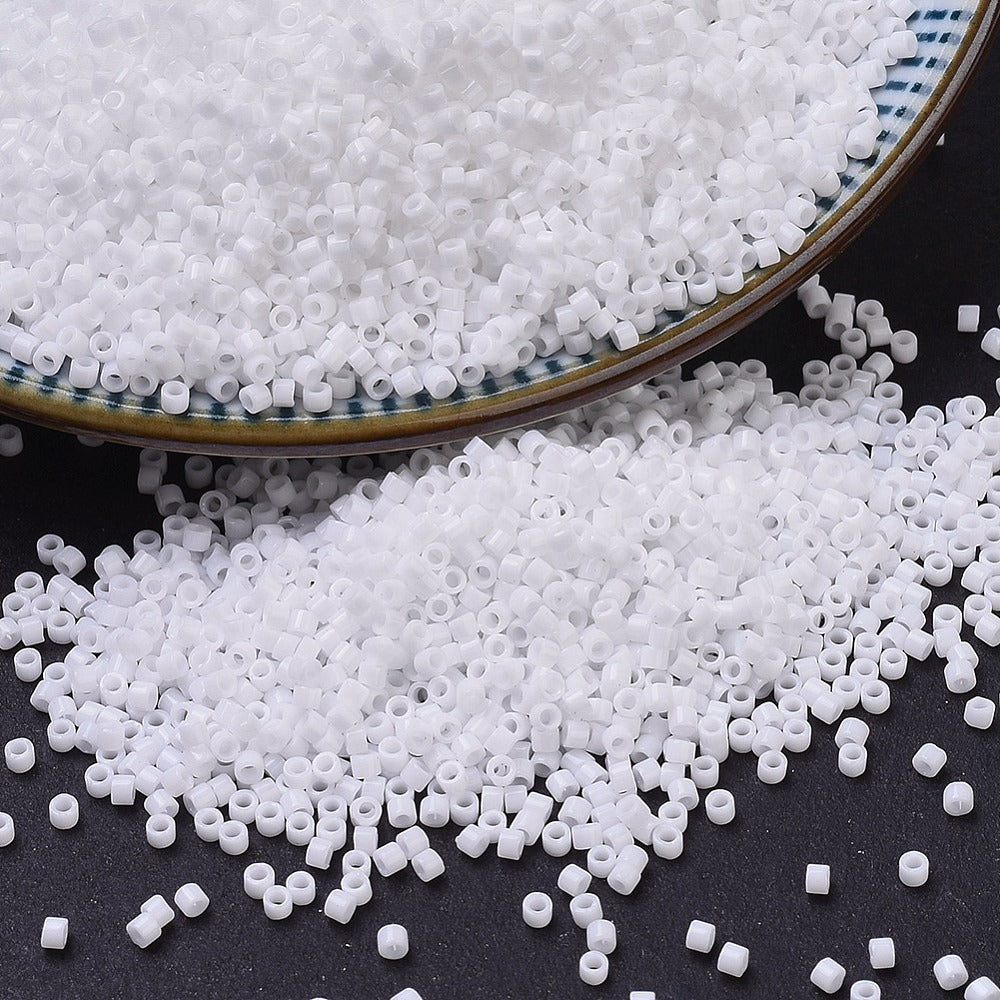 DB0200 Opaque White - 5.2g Miyuki 11/0 Delica glass seed beads